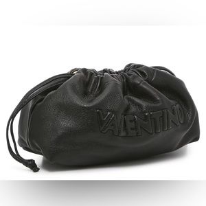 Valentino by Mario Valentino Cara Embossed Black Leather Crossbody